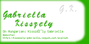 gabriella kisszely business card